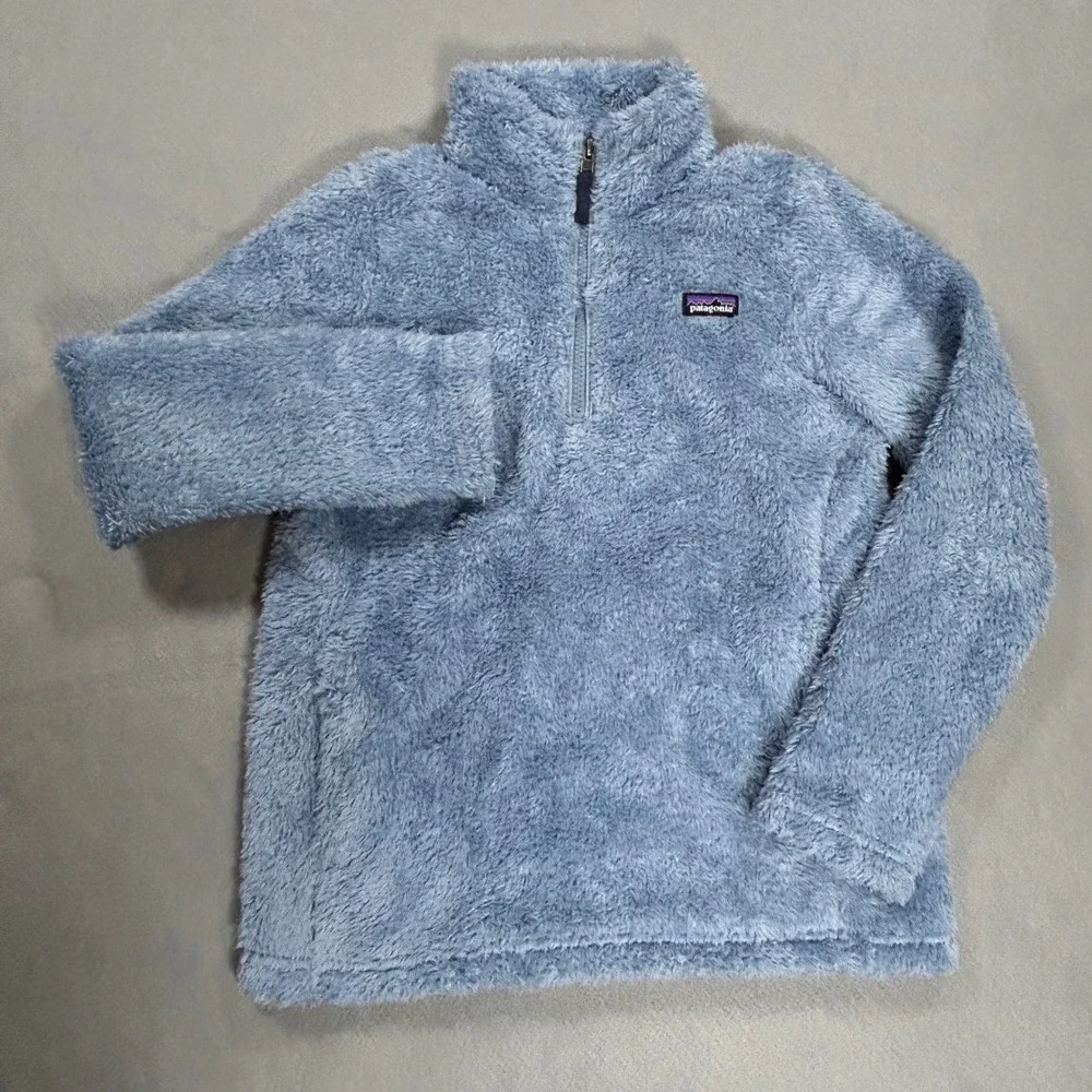 Patagonia Girls Los Gatos 1/4 Zip Fleece Pullover Blue 65495 Size L 12